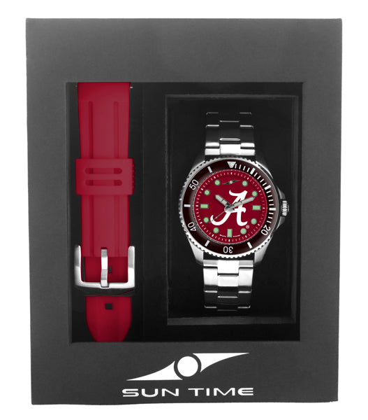 Alabama Crimson Tide Men's Contender Watch Gift Set