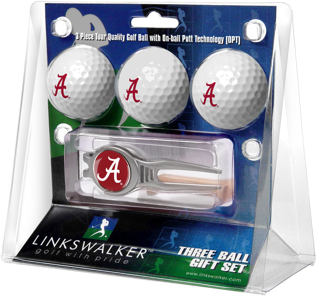 Alabama Crimson Tide - Kool Tool 3 Ball Gift Pack - Linkswalkerdirect