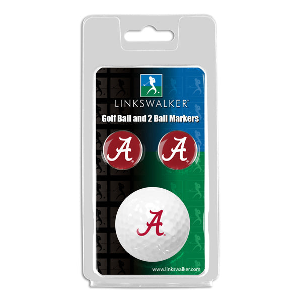 Alabama Crimson Tide - Golf Ball and 2 Ball Marker Pack