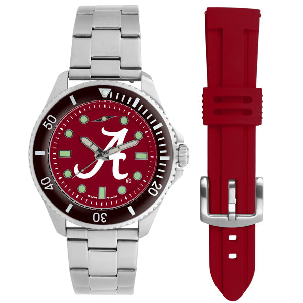 Alabama Crimson Tide Men's Contender Watch Gift Set
